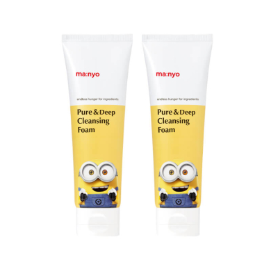 ma:nyo X Minions Limited Edition Pure & Deep Cleansing Foam 120ml Duo Set